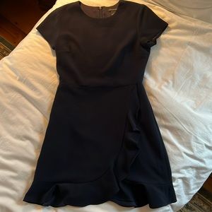 Club Monaco mini short sleeve navy blue dress, Size 8